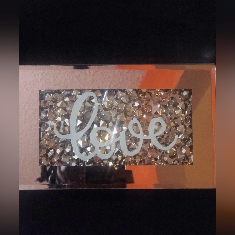 NWT LOVE ❤️ JEWELRY BOX WITH CRUSH DIAMOND DECOR